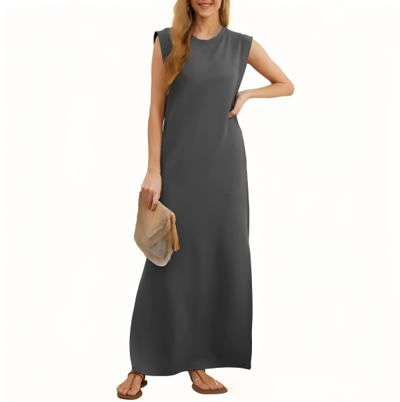 Women's Brushed Bamboo Sleeveless Midi Dress