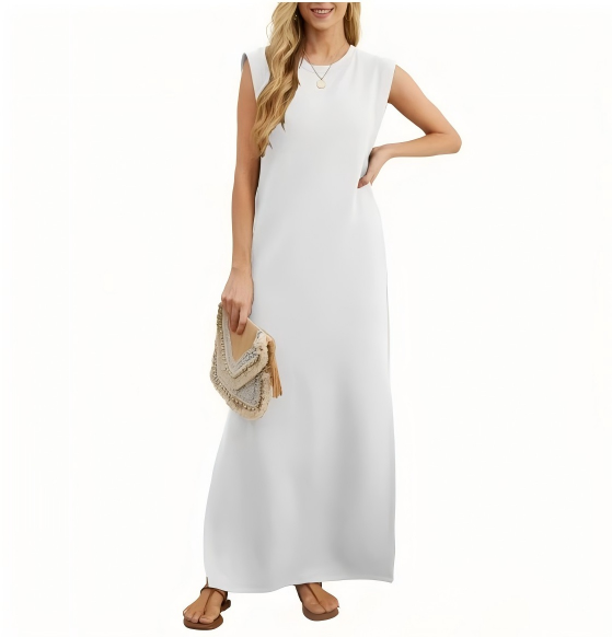 Women's Brushed Bamboo Sleeveless Midi Dress