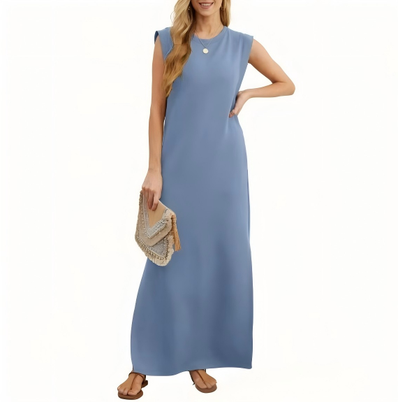 Women's Brushed Bamboo Sleeveless Midi Dress