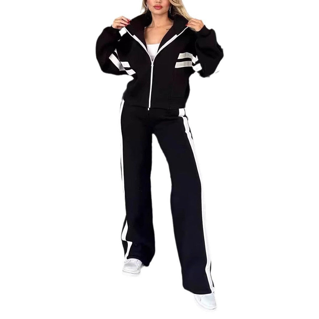 Comfortable athleisure set flatters figure